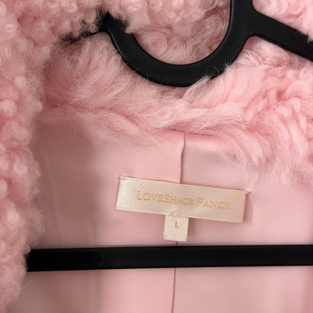 Loveshackfancy Pink Shearling Jacket - image 4